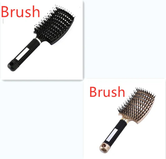 Hairbrush anti Klit Brushy Haarborstel Women Detangler Hair Brush Bristle Nylon Scalp Massage Teaser Hair Brush Comb