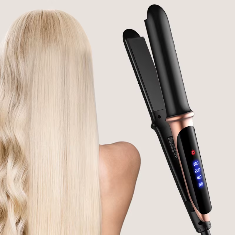 Lisseur 2-en-1 VELAYA — lifestyle cheveux blonds lissés