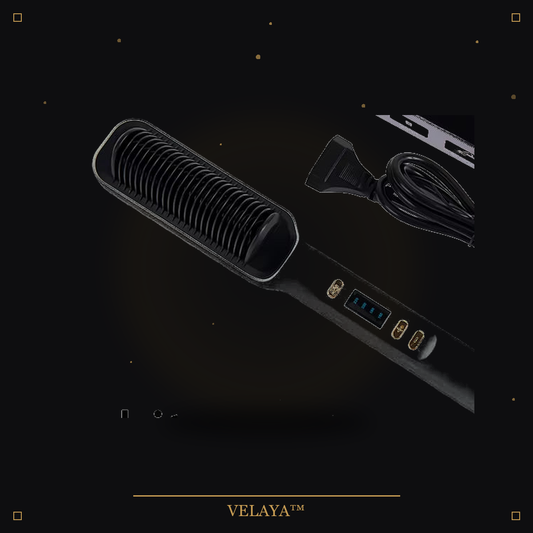 Brosse Chauffante VELAYA — fond sombre premium