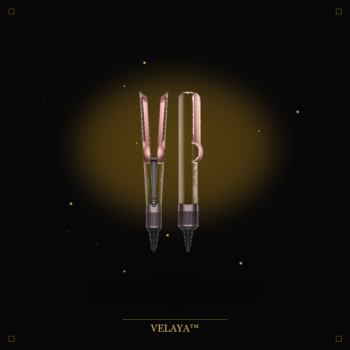 Sèche-Lisseur 2-en-1 VELAYA — fond sombre premium